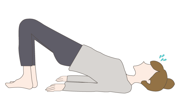 ハーフブリッジをする運動のイラスト