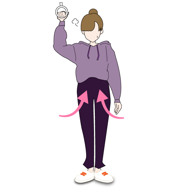 肛門と膣を絞める運動のイラスト